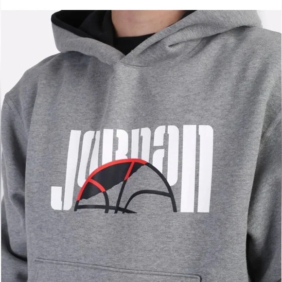 Air Jordan Sport DNA Fleece Hoodie Grey/Multicolored New Men's Size M
